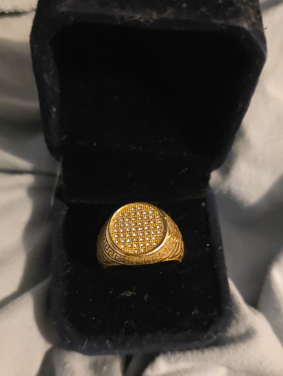 Versace Collection Other - Beautidul 18k Stamped Vintage Mans Piece Size 10/11 Versace Markings And Its Rea